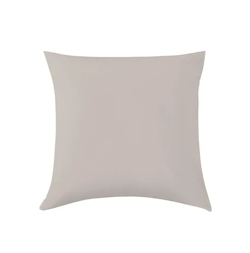 Homesty Premium Kopfkissenbezüge 80x80 cm – 100% Baumwolle Kissenbezüge Öko Tex mit YKK Reißverschluss Beige/Taupe weich & atmungsaktiv