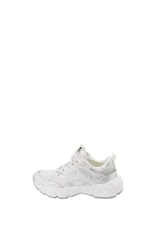 Buffalo Cld Run Jog Sneaker Vegan Weiß Silber in weiß von Buffalo