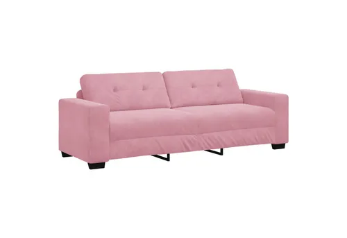 vidaXL Rosa Samt 3-Sitzer Sofa von vidaXL