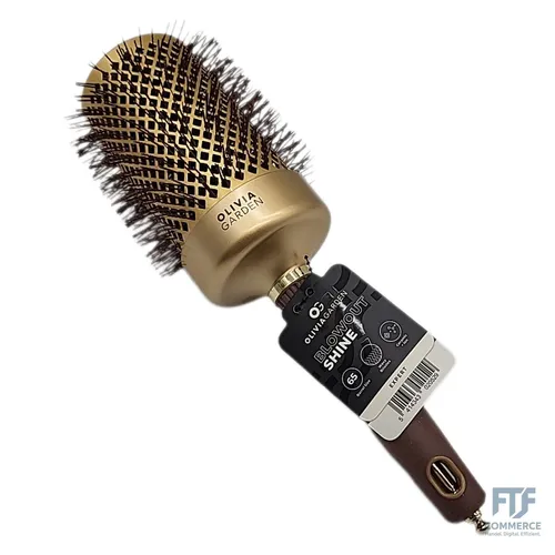 Olivia Garden Expert Blow.shine g & b 65/85 - Hochwertige Rundbürste für glänzendes Haar, ideal zum Föhnen und Stylen, perfekt für Salon- und Heimgebrauch.