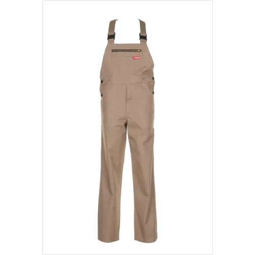 Latzhose 0153 khaki, Größe 44 - Robuste Arbeitshose mit vielen Taschen - Arbeits- & Schutzkleidung mit 100% Baumwolle, zahlreichen integrierten Taschen und einem angenehmen Tragekomfort dank elastischem Zwischenteil.