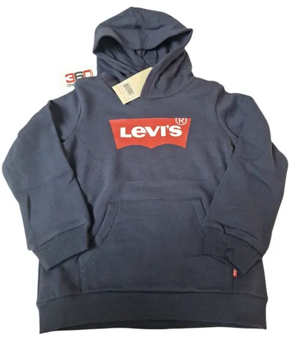 Levi's Kids Batwing Screenprint Hoodie für Jungen, Dress Blues 5 Jahre - Kapuzenpullover für Jungen aus weichem Fleece-Material, ideal für täglichen Tragekomfort und stylische Looks mit klassischem Housemark-Logo.