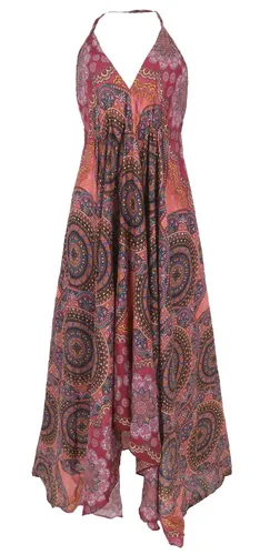Boho Sommerkleid - Magic Dress in Altrosa - Kleider für Frauen, 100% Viskose, leicht und luftig für den perfekten Sommerlook, ideal für Strand und Freizeit