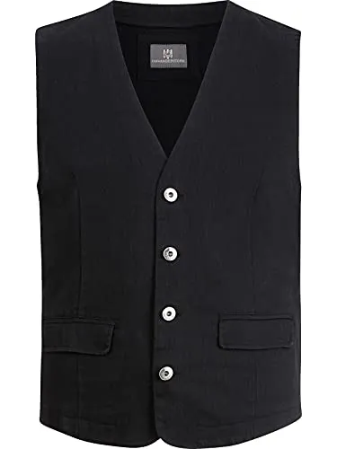 Jan Vanderstorm Herren Weste Torell |freizeitweste Aus Reiner Baumwolle | Große Größen L-7xl dunkelgrau, 60