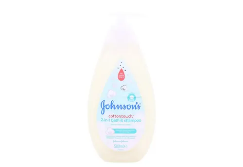 Johnson & Johnson Badeschaum 3x Johnson´s 2in1 Bad & Shampoo Cotton Touch je 500ml Babybad Schaum