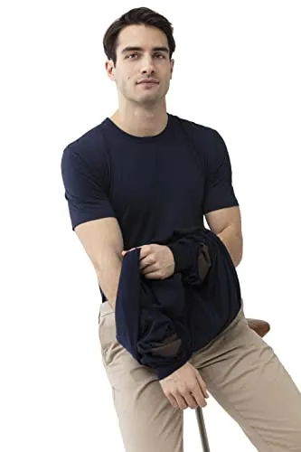 Mey Tagwäsche Hybrid T-Shirt Herren Yacht Blue XXL - T-Shirts für Herren mit höchstem Tragekomfort, feuchtigkeitsregulierend und geruchshemmend – ideal für aktive Tage. Nachhaltige Materialien und faire Produktion seit 1928.