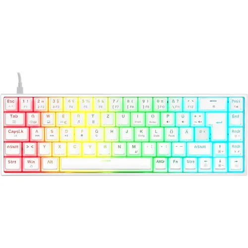 ISY IGK-5500-WT Gaming Tastatur, Mechanisch, Outemu Red in weiß von i:SY