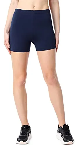 Bellivalini Damen Kurze Leggings aus Bio-Baumwolle BLV50-186 (Dunkelblau, 4XL)