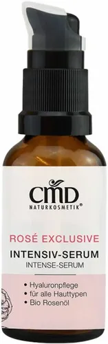 CMD Naturkosmetik Rosé Intensiv Serum 30 ml - Tagespflege für strahlende Haut mit Bio Wildrosenöl und Hyaluronsäure, reduziert feine Linien und polstert die Feuchtigkeit auf - ideal für normale bis trockene Haut.