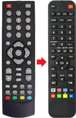 Fernbedienung passend für TREVI DVBT-HD-3395-DT | DVBTHD3395DT