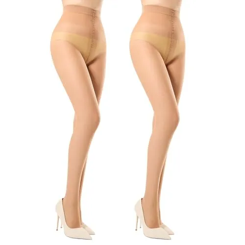 MANZI Feinstrumpfhose Damen 20 Den Transparente Nylon Seidig Strumpfhosen