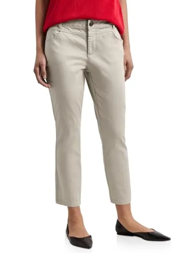 Street One 7/8 Slim Leg Hose im Satin-Look Cobble Stone 44