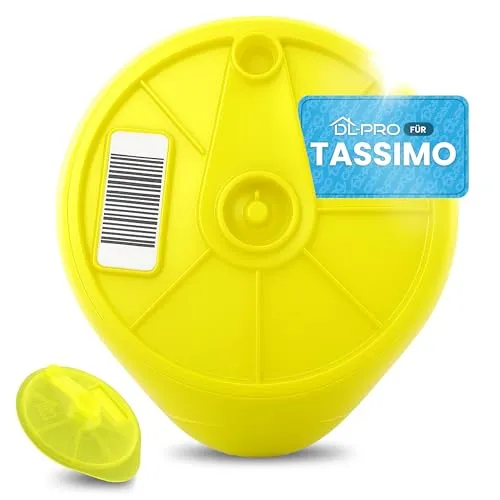 DL-pro Reinigungsdisc T-Disc gelb für Bosch Siemens 17001490 00576836 für Tassimo Kaffeemaschine Kapselmaschine für automatische Reinigung und Entkalkung