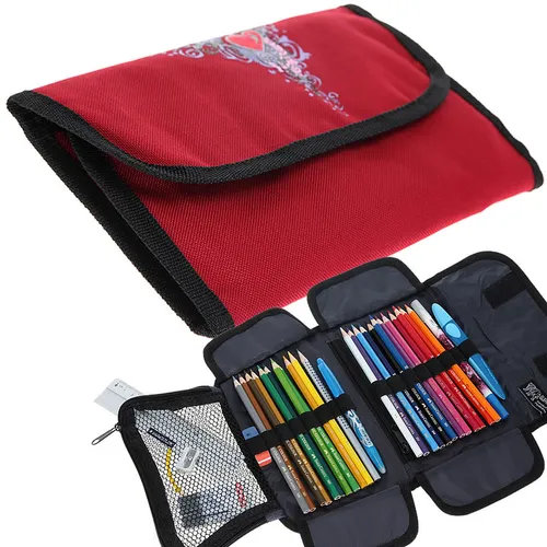 Federmäppchen Mädchen XL Elephant Mäppchen Federmappe Herz Etui 11780 Heart Rot