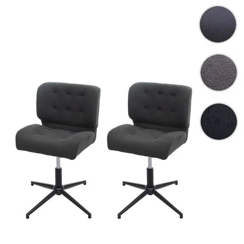 Mendler 2er-Set Esszimmerstuhl HWC-H42, Drehstuhl - höhenverstellbar und komfortabel - Stühle mit extradicker Polsterung und abgerundeten Kanten für hohen Sitzkomfort. Frei drehbar um 360° und höhenverstellbar, ideal für jeden Wohnbereich.