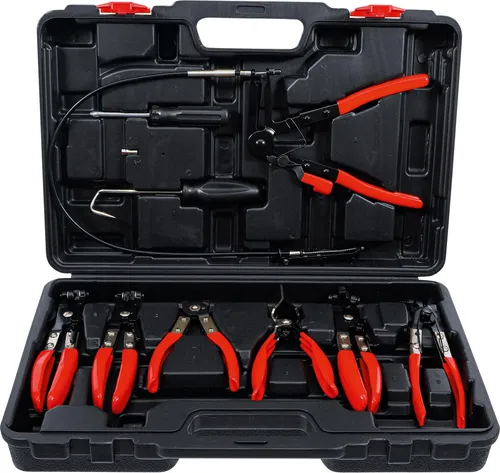 Kraftmann Schlauchklemmenzangen-Satz 10-tlg. 421 - Zangen-Set für professionelle Anwendungen, mit 10 verschiedenen Zangen für präzises Arbeiten an Schlauchklemmen und optimale Zugänglichkeit.