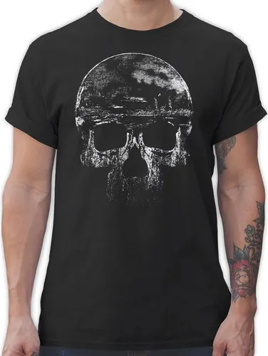 Shirtracer T-Shirt Vintage Totenkopf Biker