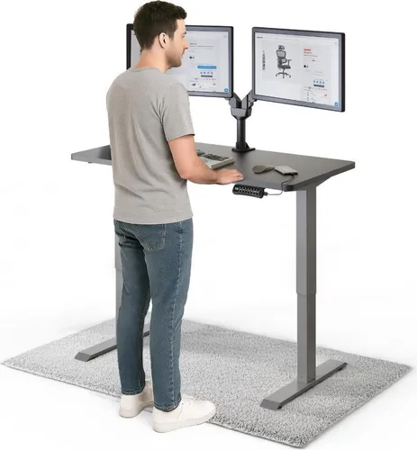 DESKSPACE PRO elektrisch höhenverstellbarer Schreibtisch (120x60cm) mit USB-Anschluss
