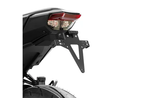ZIEGER Kennzeichenhalter Classic Complete für Yamaha MT-09 - Schwarz - Motorradzubehör mit umfangreichem Lieferumfang: inkl. Montageset, Blinkerhaltern und Kennzeichenbeleuchtung für optimale Sicherheit und Sichtbarkeit.