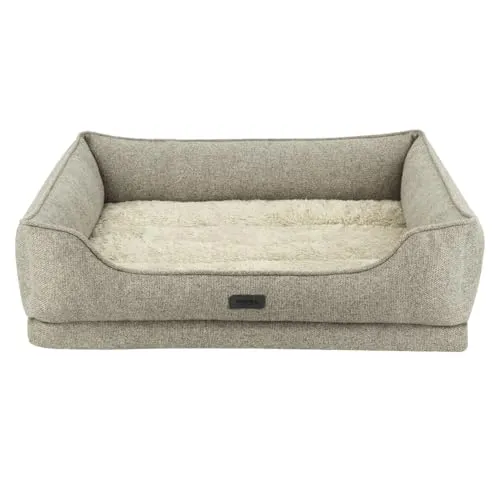 Nobby Orthopädisches Hundebett Calbu eckig beige - Hundebetten, orthopädisches Design für optimalen Komfort und Unterstützung, ideal für ältere oder verletzte Hunde.
