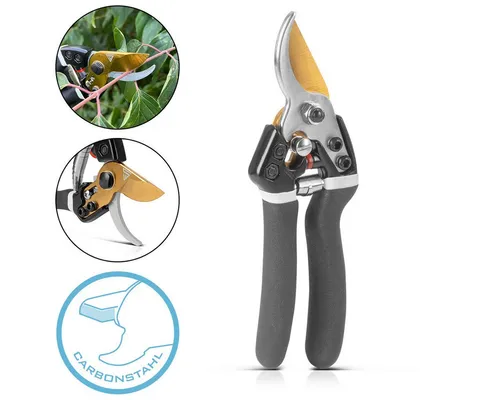 STAHLWERK Gartenschere STAHLWERK Gartenschere aus Carbon-Stahl, (Packung), Stahlschneider, Mattenschneider