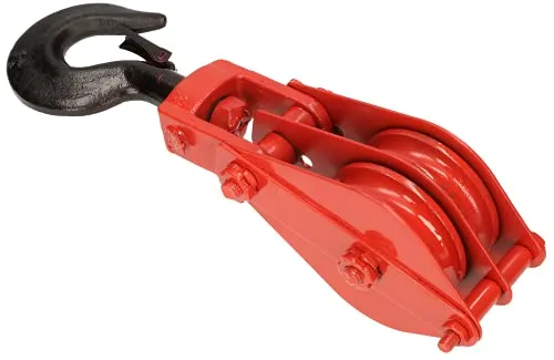 KOTARBAU® Flaschenzug-Umlenkrollen mit Lasthaken Tragkraft 1000kg Blockseilrolle