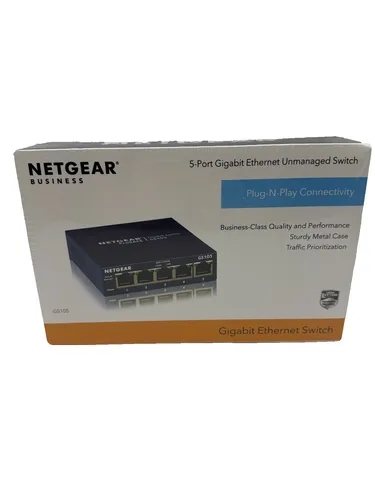 NETGEAR GS105UK 5-Port Gigabit Ethernet Network Switch Hub Internet Splitter