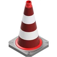 Produktbild Schake Leitkegel Zweiteilig TL Folie 500 mm Rot-Weiß