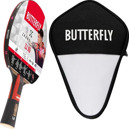 Butterfly 1x Zhang Jike Tischtennisschläger + Tischtennishülle - Komplettschläger für Allround-Spieler, ideal für alle Spielstile und mit schützender Hülle für optimale Aufbewahrung.
