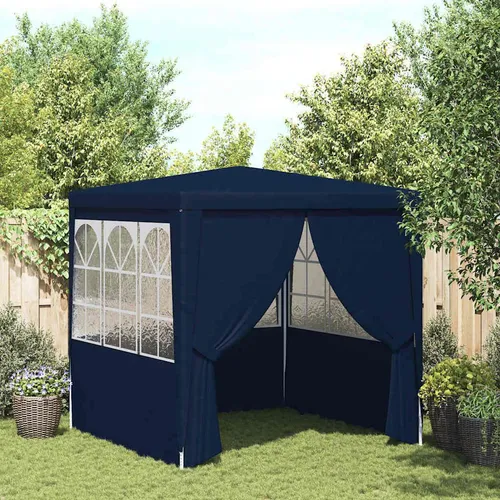 vidaXL Profi Partyzelt 2,5x2,5m - UV- und Wasserbeständig - Pavillon für Gartenpartys, aus robustem, rostfreiem Stahl und UV-beständigem Polyethylen, ideal für draußen. Einfach zu montieren und mit dekorativen Fenstern.