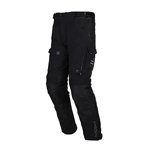 Modeka Motorradhose Panamericana II schwarz L-L - Motorradhose für Vielseitigkeit und Komfort auf langen Strecken. Mit CE-zertifizierten Protektoren und herausnehmbarer Sympatex® Membrane für optimalen Wetterschutz.