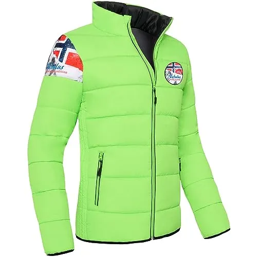 Nebulus Herren Jacke BRAXTON, warme Outdoorjacke, praktische & vielseitige Übergangs- & Winterjacke, lime green - 3XL