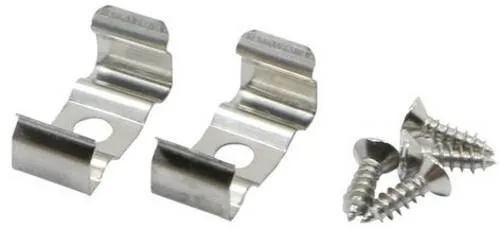 LEDmaxx LCV11 LEDconnect Befestigungsclips (flach) 2er Set Edelstahl