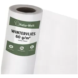 HaGa Winterschutzvlies 60g/m² - Effektiver Frostschutz für Pflanzen - Pflanzenzubehör: UV-beständiges Wintervlies mit hoher Lichtdurchlässigkeit, ideal zum Schutz gegen Frost, Kälte und Ungeziefer. Optimal für Kübelpflanzen und Aussaatbeete.
