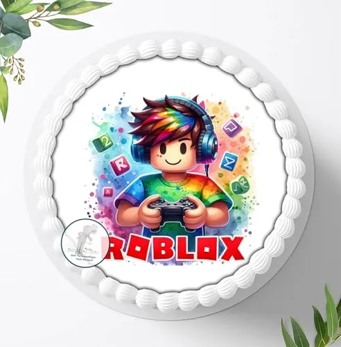 Tortenbild, Zuckerbild kompatibel mit Roblox, Essbares Foto für Torten, Tortenbild zum Geburtstag, Tortenaufleger Ø 20cm - 1735z