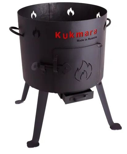 Feuer-Ofen für Kasan Kazan - Ideal für Camping und Outdoor - Sonstige Kategorie: Robuster Feuer-Ofen aus 2 mm Blech, vielseitig nutzbar mit Holz oder Kohle, perfekt für Abenteuer in der Natur.