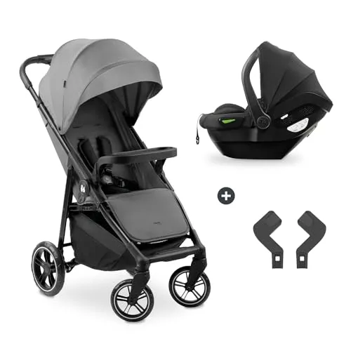 hauck 2in1 Kinderwagen Set Shop N Care - Buggy & Babyschale - Praktisches Kinderwagen Set für ab Geburt bis 22 kg, mit Liegefunktion, UV-Schutz 50+ und leichtem Transport durch kompakte Faltung. Ideal für aktive Familien!