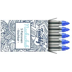 Teachly Tintenrollerminen blau löschbar 0,6 mm 5 St.