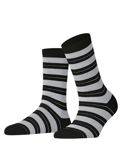 FALKE Damen Socken Stripe Uniform W So Baumwolle gemustert 1 Paar, Schwarz Black 3000, 35-38