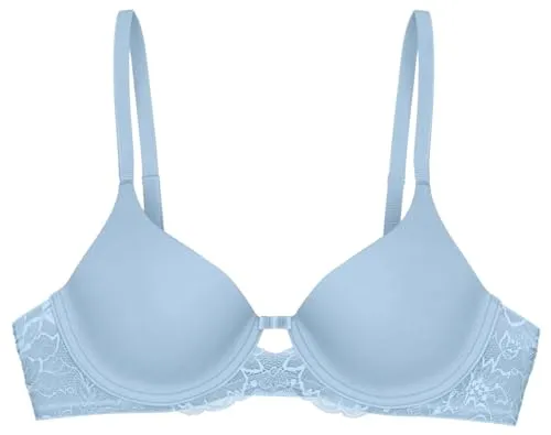 Triumph Damen Amourette Charm T WHP01 Bra, BLAU, 70D - Eleganter Damen-BH in Blau mit feiner Spitze, bietet perfekten Halt und höchsten Tragekomfort für jeden Anlass.