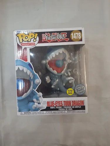 Funko POP! Yu-Gi-Oh! Z Super Sized - Blue-Eyes Toon Dragon (GITD) Special Edition - Aufstellfigur, leuchtende Augen im Dunkeln und ein Muss für jeden Yu-Gi-Oh! Fan!