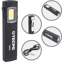TECPO Mini LED Taschenlampe 500 Lumen - Kompakte Taschenlampe mit 500 Lumen für Werkstatt und Outdoor, ultraleicht (35 g) und mit praktischem Magnetfuß für flexible Anwendung.