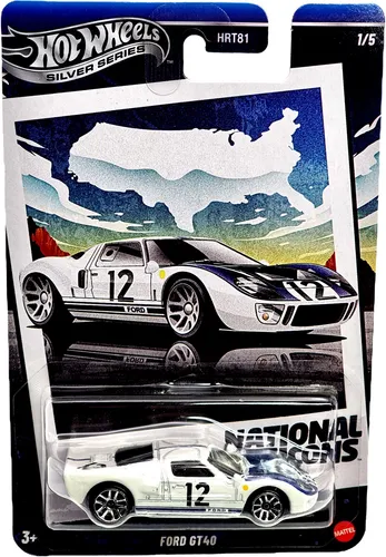 Hot Wheels National Icons Silver Serie Auto / car Ford GT40 1/5