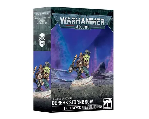Leagues of Votann: Berehk Stornbröw Warhammer 40k - Erlebe die Zähigkeit von Berehk Stornbröw aus den Leagues of Votann für Warhammer 40K! Diese unbemalte Miniatur bringt Stärke und Buffs für deine Armee. Ideal für Tabletop-Spiele und Sammler!