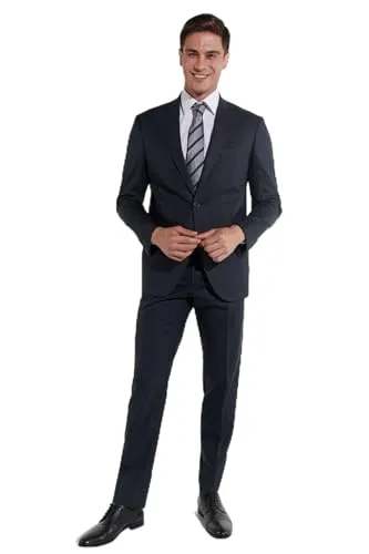 Steffen Klein Herren Anzug Wolle - Eleganter Business Anzug in Marine - Herren Anzüge: Exklusiver Steffen Klein Anzug aus hochwertiger Wolle für unvergleichlichen Komfort und einen professionellen Look. Ideal für geschäftliche Anlässe mit praktischen Taschenlösungen.