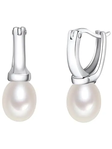 Valero Pearls Perlenohrringe Silber – Elegante Süßwasser-Zuchtperlen - Perlenohrringe aus hochglanzpoliertem Sterling Silber mit edlen Süßwasser-Zuchtperlen (7-8 mm) für einen zeitlosen Look.