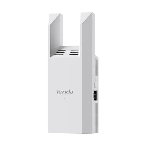 Tenda WLAN Verstärker Repeater Dualband AC1200 Mbit/s(867 Mbit/s 5 GHz + 300 Mbit/s 2,4 GHz), kompatibel mit FritzBox, Abdeckung 150 m², App Steuerung, AP-Modus, A18