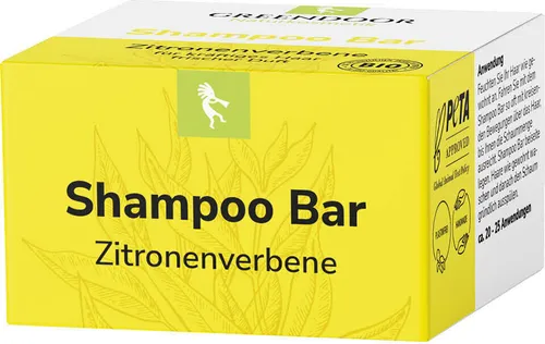 GREENDOOR Shampoo Bar Zitronenverbene - Veganes Shampoo ohne Plastik - Shampoos: 100% plastikfrei und ideal für alle Haartypen. Angereichert mit Bio-Ölen für gesundes, kräftiges Haar und erfrischendem Zitronenverbene-Duft.