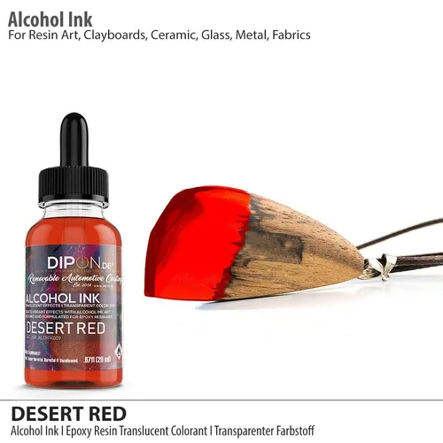 Alcohol Ink DESERT RED Epoxidharz Resin Petri Art Farbstoff Transluzent Epoxy