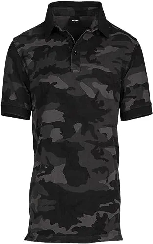 Poloshirt prewash Co. Pikee dark camo - Sportliches T-Shirt im dunklen Camouflage-Design, ideal für Camping und Outdoor-Aktivitäten, Größe: S